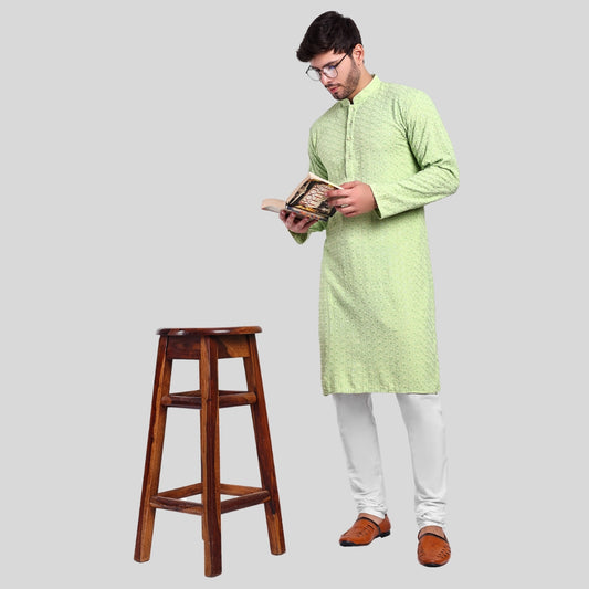 Mint Green Sequin Kurta Pajama Set – Light Up Your Look, Subtly