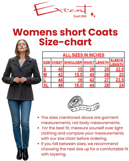 Excent Women’s Fur Velvet Short Winter Coat – Elegant Buttoned Jacket in Dark Grey | Soft, Warm & Stylish